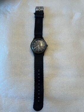 Vintage Timex Black Nylon Strap Field Watch